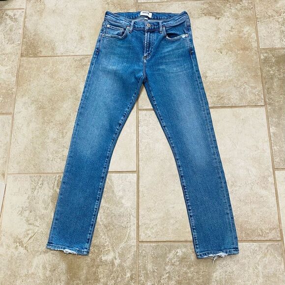 AGOLDE Toni Mid Rise Straight Skinny Stretch Jeans 25x26 EUC - Picture 3 of 10